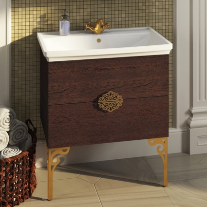 Тумба с раковиной Comforty Римини 80 венге темный