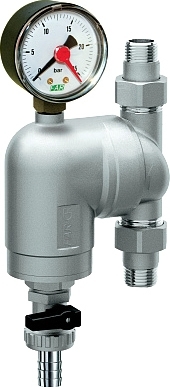 Сетчатый фильтр FAR FA 39A4 12100 1/2" поворотное соединение, с манометром
