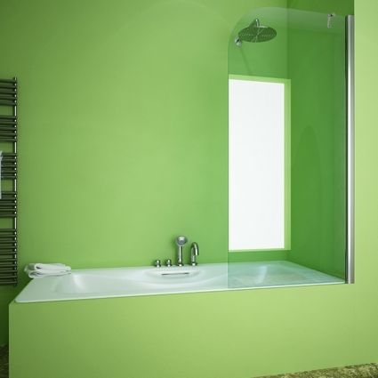 Шторка на ванну GuteWetter Lux Pearl GV-601AS правая 85 см стекло бесцветное, профиль хром