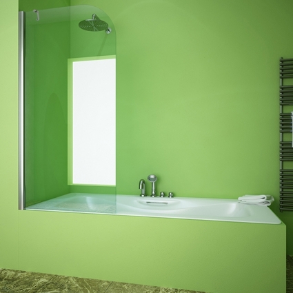 Шторка на ванну GuteWetter Lux Pearl GV-601AS левая 75 см стекло бесцветное, профиль хром