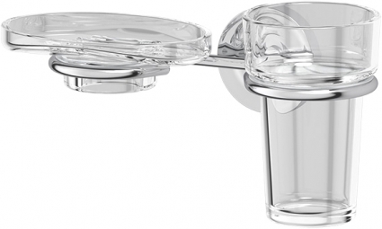 Стакан Ellux Elegance ELE 008-C01 с мыльницей