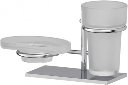 Стакан Ellux Domino DOM 005-C02 с мыльницей