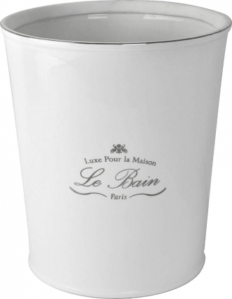 Мусорное ведро Kassatex Le Bain White ALB-WB-W белое,серебро, 5 л