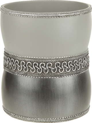 Мусорное ведро Avanti Braided Medallion Silver 11166F-SLV серое, 5 л