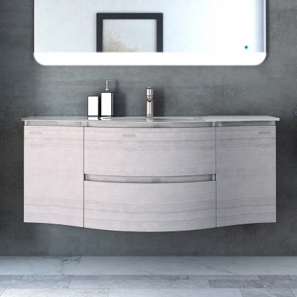 Тумба с раковиной Cezares Vague 140 rovere sbiancato
