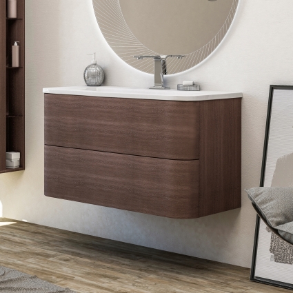 Тумба с раковиной Cezares Angie 100 rovere scuro