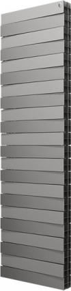 Радиатор биметаллический Royal Thermo Piano Forte Tower silver satin 22 секции, серебро