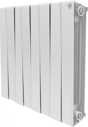 Радиатор биметаллический Royal Thermo Piano Forte 500 bianco traffico 8 секций, белый 
