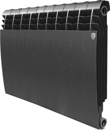 Радиатор биметаллический Royal Thermo BiLiner 500 10 секций, noir sable