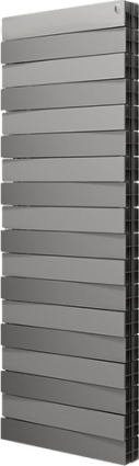 Радиатор биметаллический Royal Thermo Piano Forte Tower silver satin 18 секций, серебро