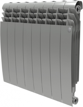 Радиатор биметаллический Royal Thermo BiLiner 500 8 секций, silver satin