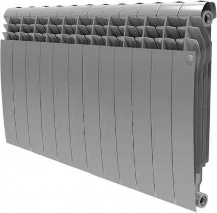 Радиатор биметаллический Royal Thermo BiLiner 500 12 секций, silver satin