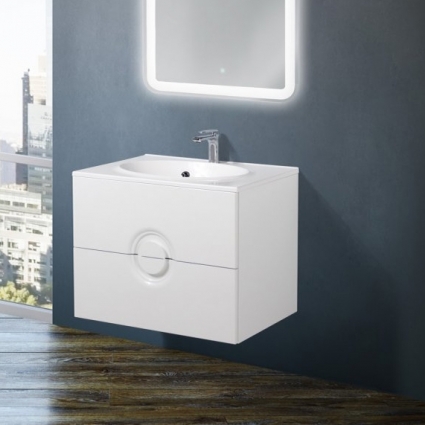 Тумба с раковиной BelBagno Onda 90 bianco lucido