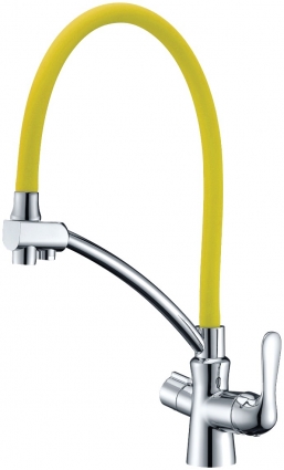 Смеситель Lemark Comfort LM3070C-Yellow для кухонной мойки