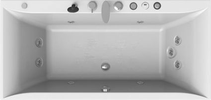 Акриловая ванна Radomir Палермо Лечебный Chrome 180x85