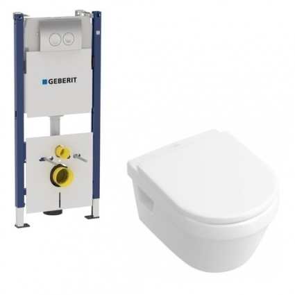 Комплект инсталляция Geberit Duofix + Villeroy & Boch Omnia Architectura + крышка "микролифт"