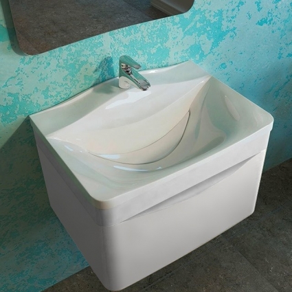 Тумба для комплекта Velvex Iva 60 подвесная, белая
