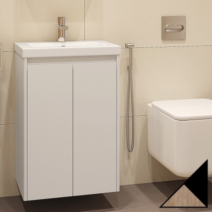 Тумба для комплекта Velvex Klaufs 50.2D черная, шатанэ, подвесная