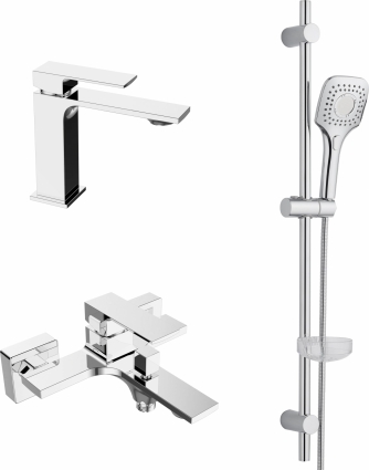 Душевой комплект Orange Lutz M04-311cr два смесителя + Душевой гарнитур Orange O-Shower