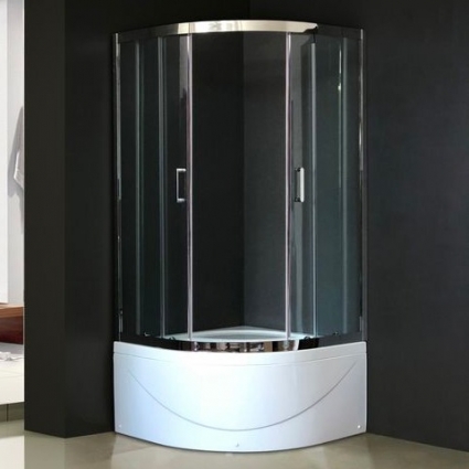 Душевой уголок Royal Bath RB 90BK-T-CH с поддоном