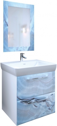 Мебель для ванной Marka One Visbaden 60П blue marble