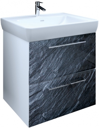 Тумба для комплекта Marka One Visbaden 60П black stone