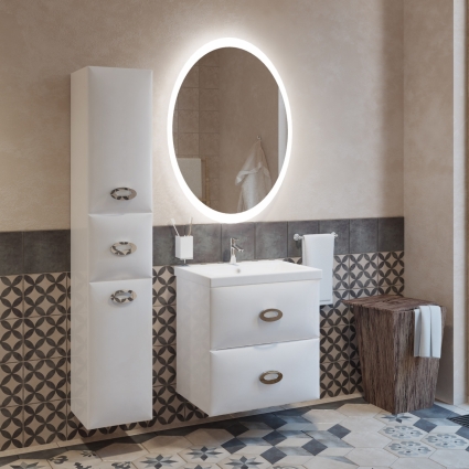 Мебель для ванной Marka One Ovale 60П White