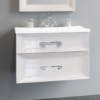 Тумба с раковиной Marka One Delice 75П white