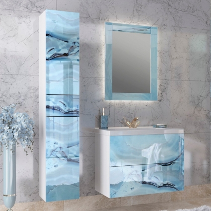 Мебель для ванной Marka One Lacio 80П blue marble