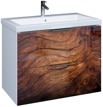 Тумба с раковиной Marka One Liriya 75П wood