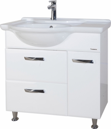 Тумба с раковиной Bellezza Балтика 90 L белая