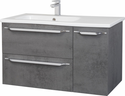 Тумба для комплекта Bellezza Луиджи 90 L, подвесная, серая