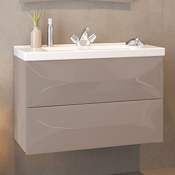 Тумба с раковиной Marka One Elegant 80П cappuccino