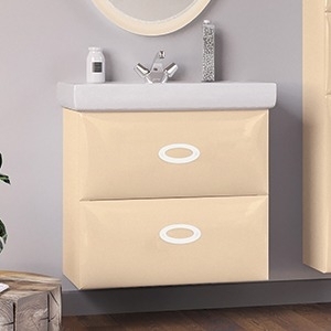 Тумба с раковиной Marka One Arrondi 60П vanilla