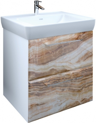 Тумба с раковиной Marka One Visbaden 60П onyx
