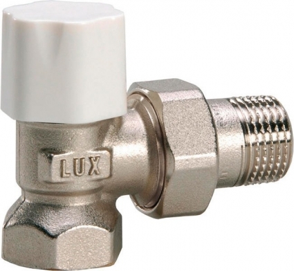 Вентиль Luxor DS 22 1/2" угловой, запорный, нижний