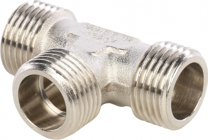 Тройник Stout SFT-0018 1/2"x1/2"1/2" никелированный