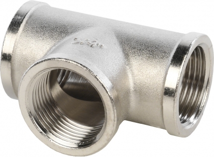 Тройник Stout SFT-0020 3/4" никелированный