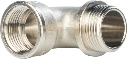 Угольник Stout SFT-0016 1" НВ, с упором, никелированный