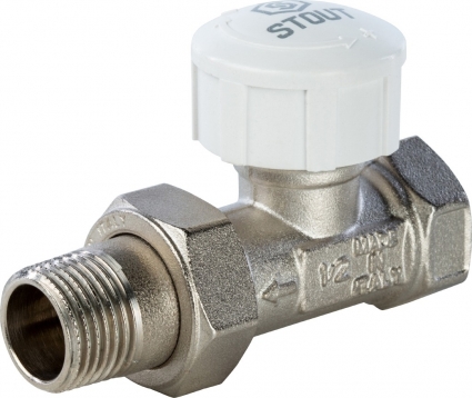 Вентиль Stout SVT 0001 1/2", термостатический, прямой