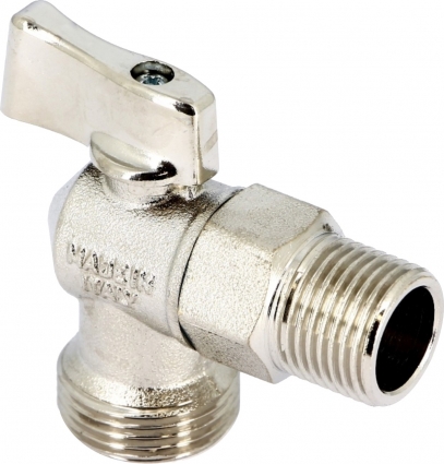 Шаровый кран Uni-Fitt 181N2300 1/2х3/4 нар-нар, для подключения стиральных и п/м машин
