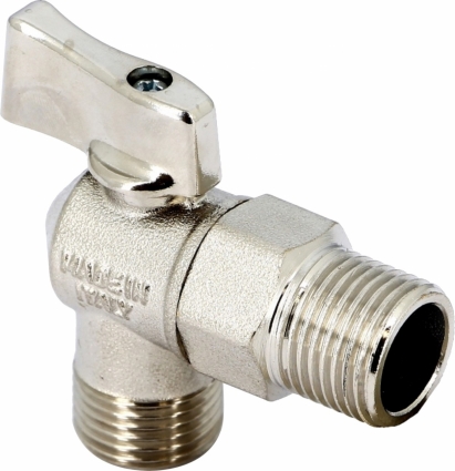 Шаровый кран Uni-Fitt 180N2000 1/2 нар-нар, для подключения бачков и смесителей