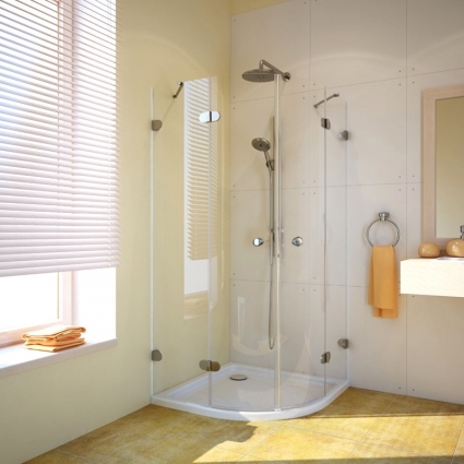 Душевой уголок GuteWetter Lux Meliori GK-002 90x90 см стекло бесцветное, фурнитура хром