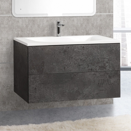 Тумба с раковиной Cezares Premier HPL 100 BLUM EST manganese