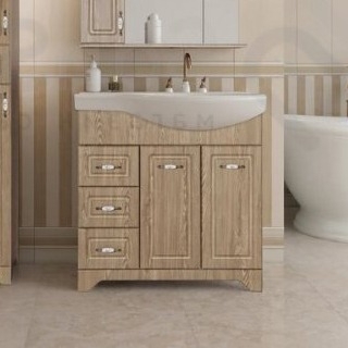 Тумба с раковиной Style Line Олеандр-2 82 L, напольная, люкс, карпатская ель