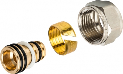 Резьбозажимное соединение Stout SFC-0021-001620 компрессионное, для труб PEX-AL-PEX 16х2,0х3/4