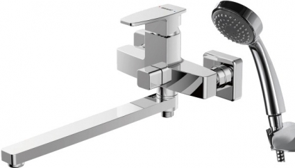 Смеситель Bravat Riffle F672106C-LB универсальный с лейкой