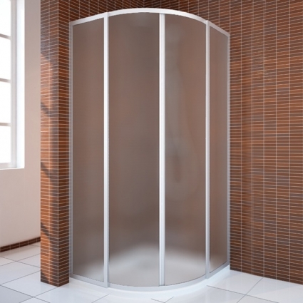 Душевой уголок GuteWetter Practic Round GK-401 90 см стекло матовое, профиль матовый хром