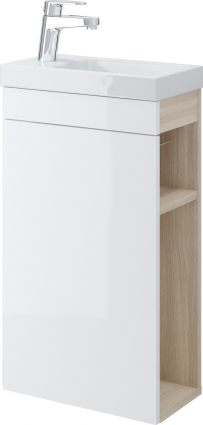 Тумба с раковиной Cersanit Smart 40 ясень, белый