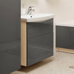 Тумба с раковиной Cersanit Smart 55 ясень, серый
